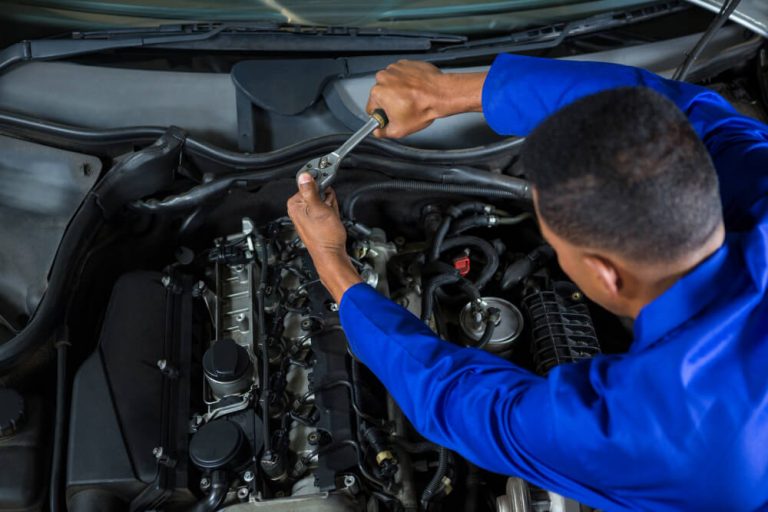 What causes a car to idle up and down