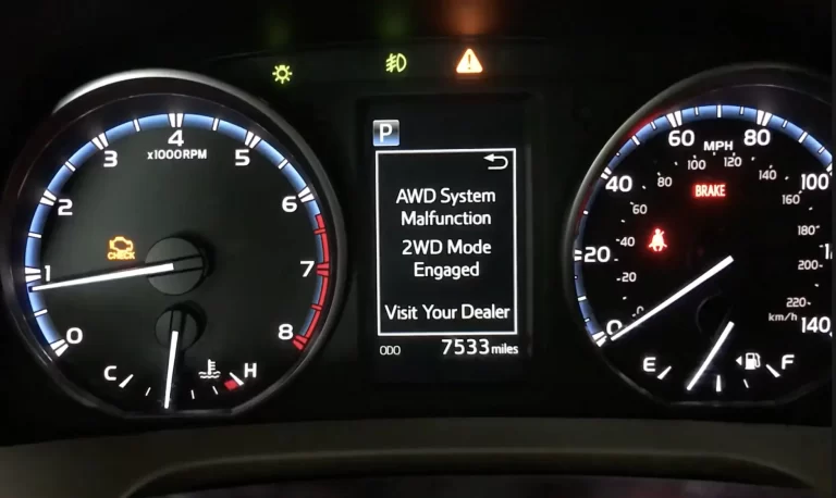 AWD system malfunction 2WD Mode engaged