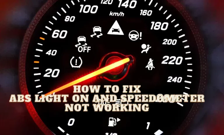 ABS Light on and Speedometer Not Working