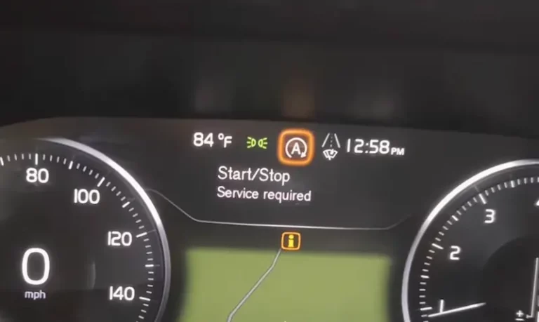 Volvo Start Stop Service Required