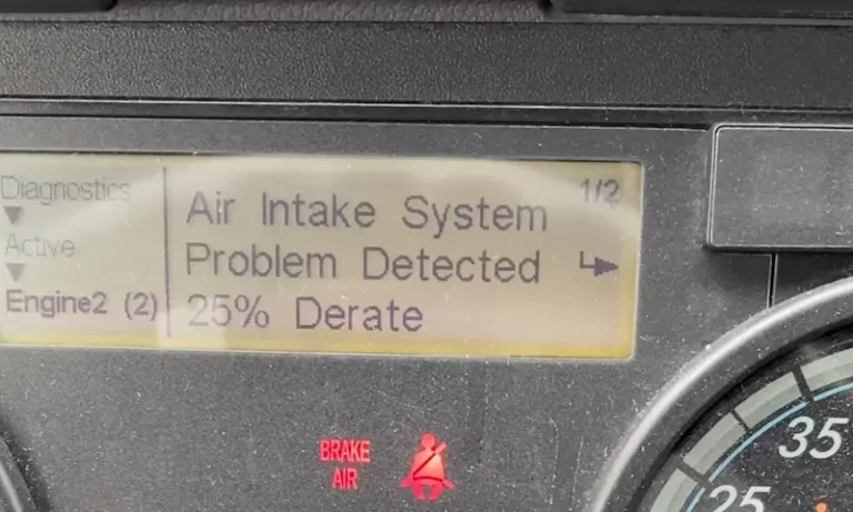 Air Intake System Problem Detected 25% Derate