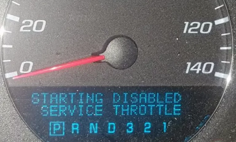 Starting Disabled Service Throttle