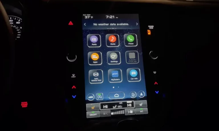 Subaru Touch Screen Not Working