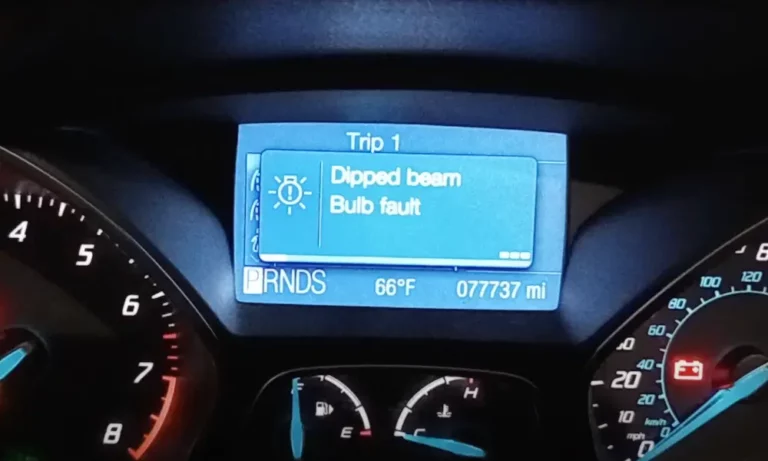 Ford Dipped Beam Bulb Fault