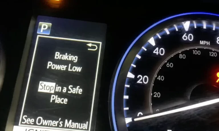 Lexus Shows "Braking Power Low
