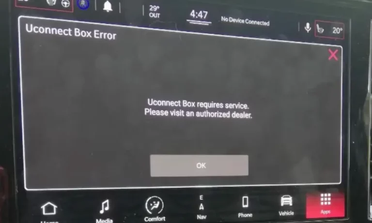 Uconnect Box Requires Service Message
