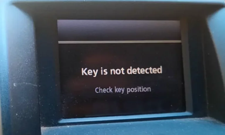 Toyota Key Not Detected