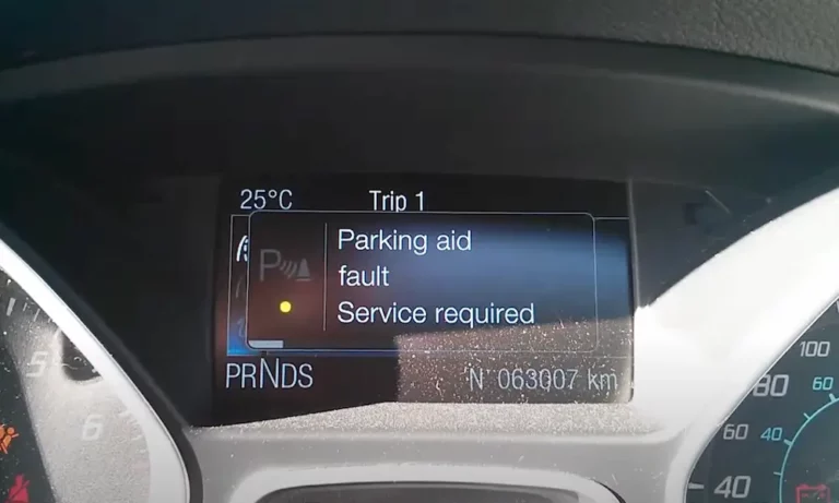 Ford Parking Aid Fault Service Required