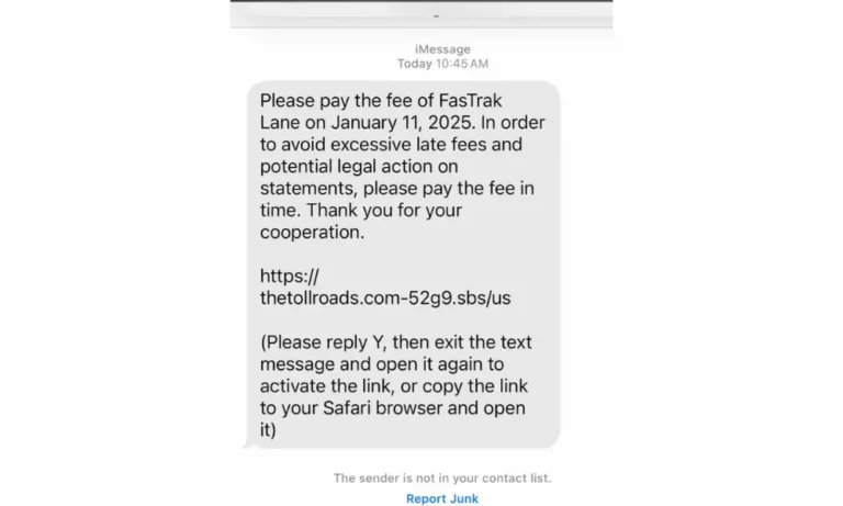 FasTrak Lane Scam