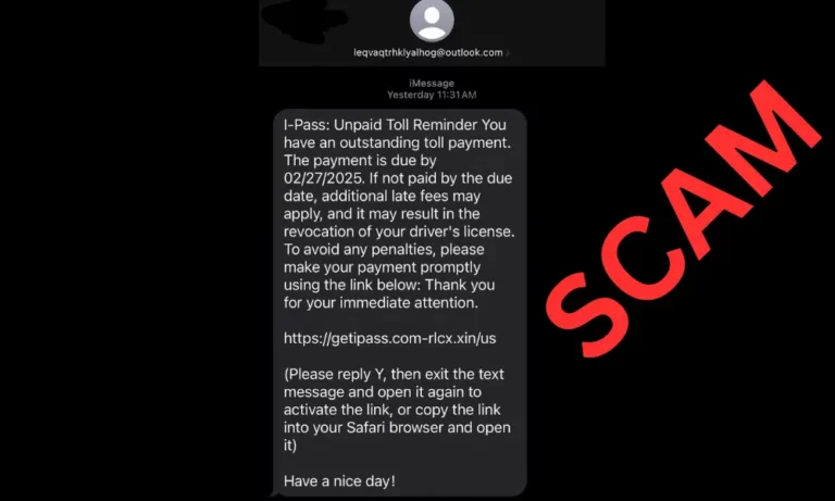 I-PASS Text Scam