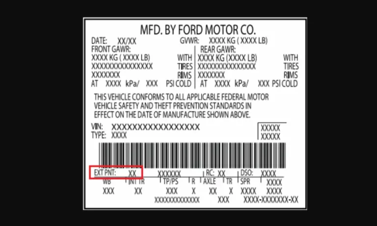 Where to Find Ford Paint Codes