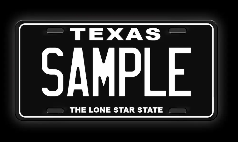 How to Get Black Texas License Plates