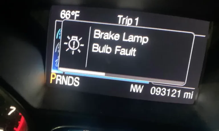 Ford Focus Brake Lamp Bulb Fault