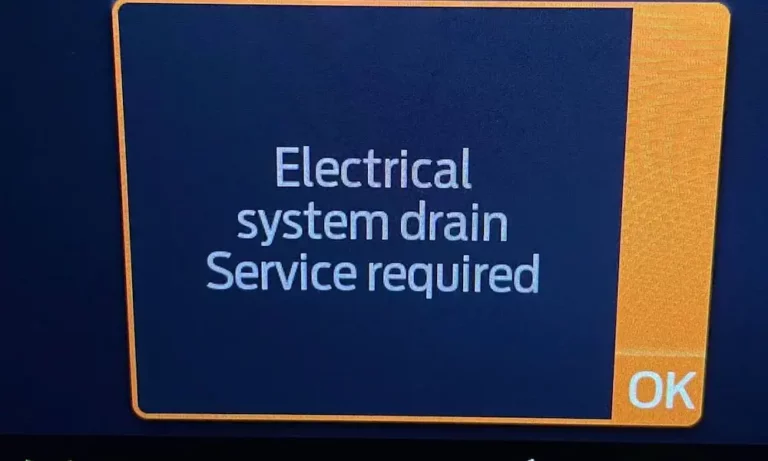 Electrical System Drain Service Required