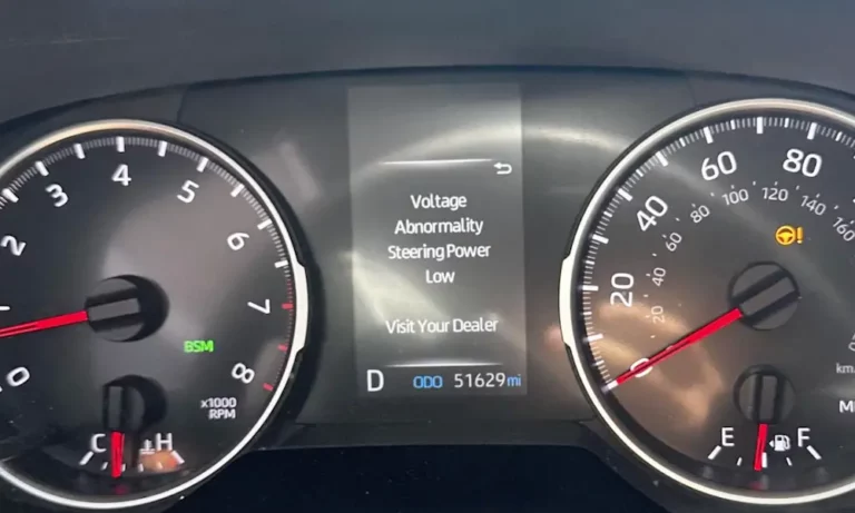 Toyota Voltage Abnormality Steering Power Low