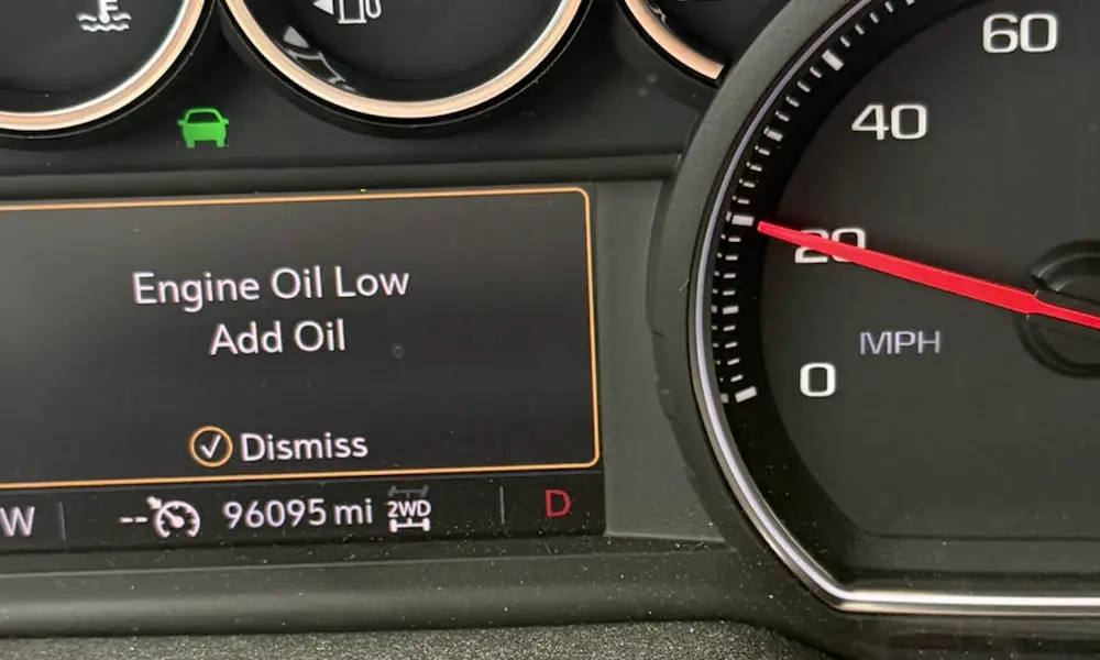 Engine Oil Low Add Oil