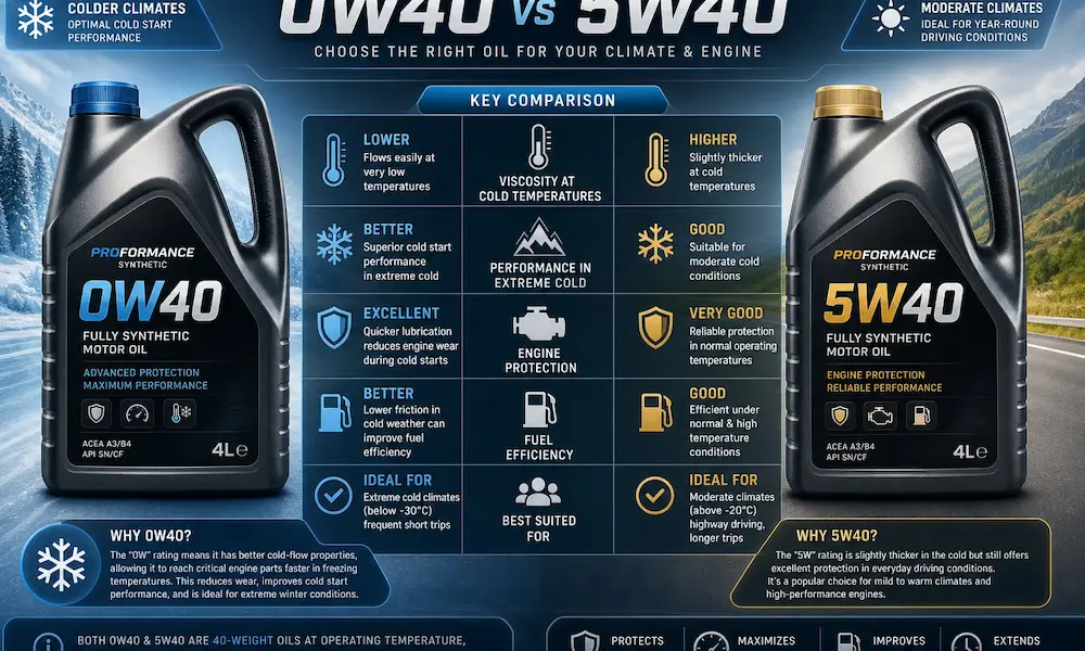 0W40 vs 5W40