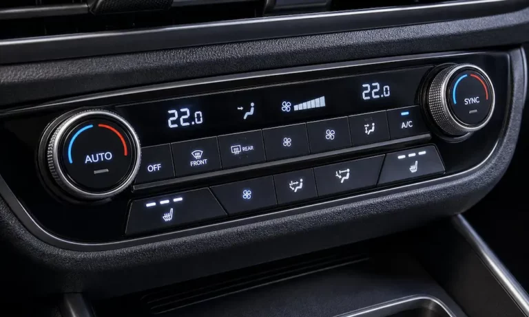 Air Conditioner Buttons in Car