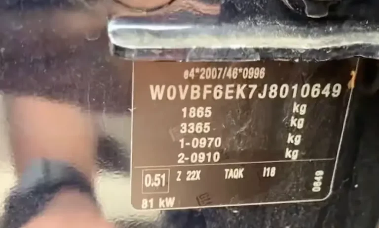 Vivaro Paint Code Location