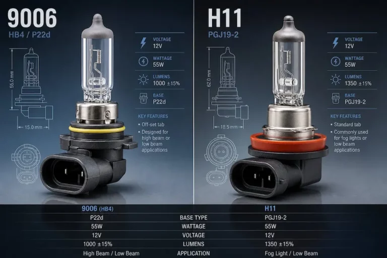 9006 vs H11 Bulb